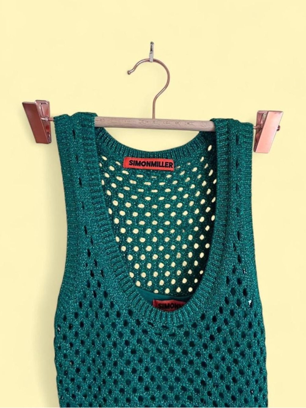 Simon Miller Roca Dress | Green Crochet Fringe Midi Dress - Women - Size Small - Picture 3 of 6